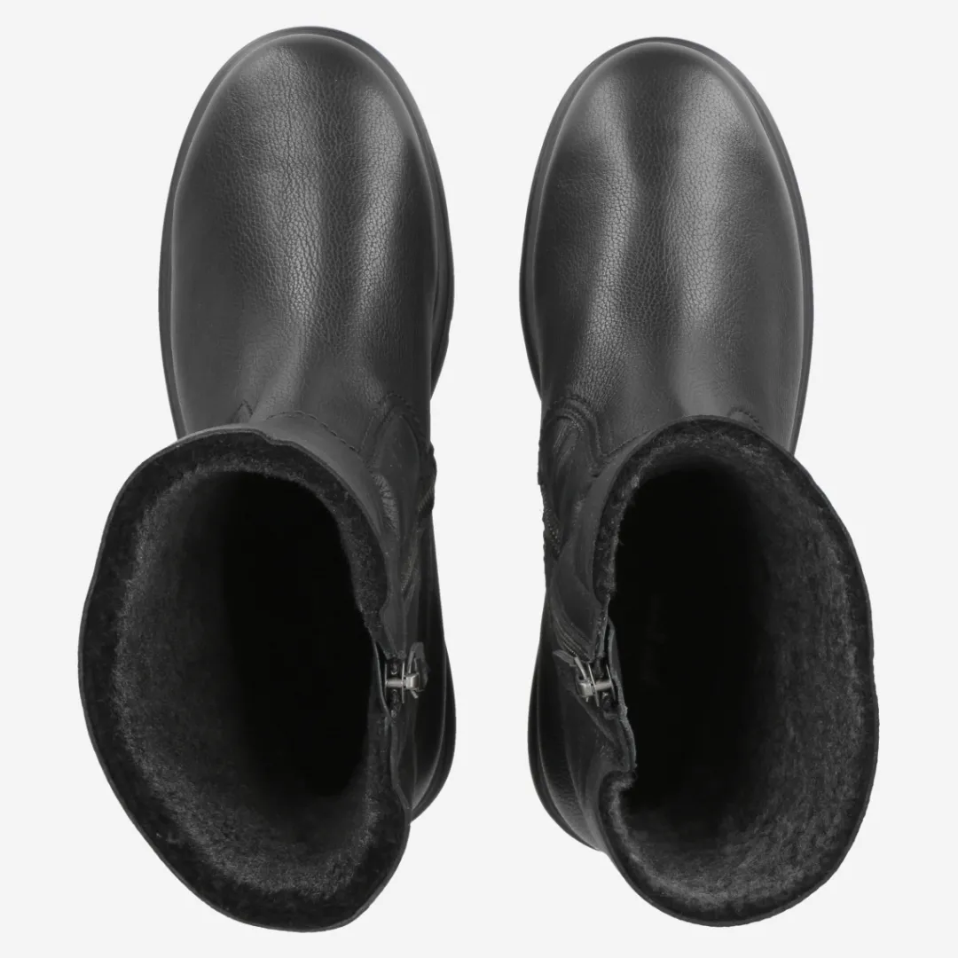 Paul Green Ankle boot with lambskin Black Discount