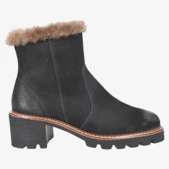 Paul Green Ankle boot with lambskin Black Discount