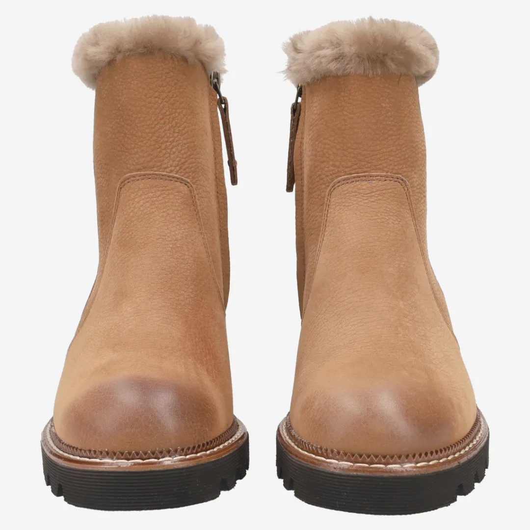 Paul Green Ankle boot with lambskin Brown Clearance