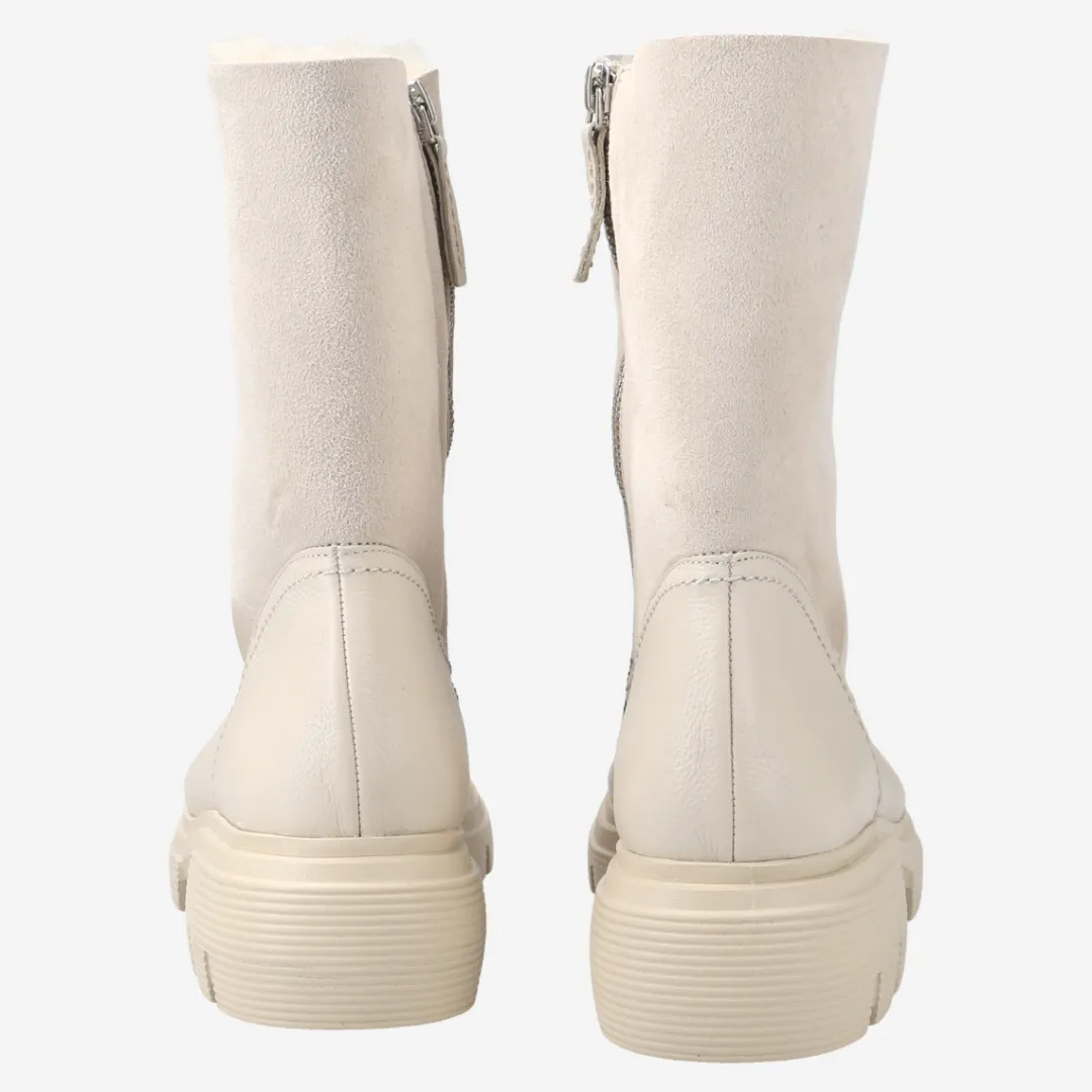 Paul Green Ankle boot with lambskin Beige New