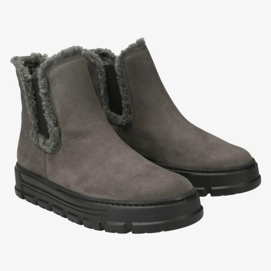 Paul Green Chelsea bootie with merino warm lining Gray