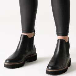 Paul Green Chelsea boots with merino warm lining Black Outlet