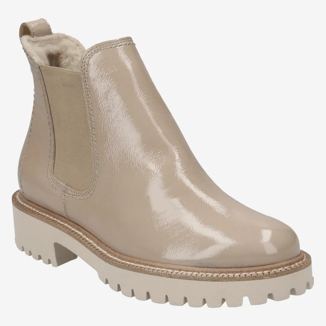 Paul Green Chelsea boots with merino warm lining Beige Online