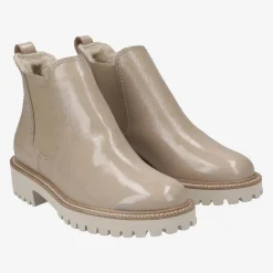 Paul Green Chelsea boots with merino warm lining Beige Online