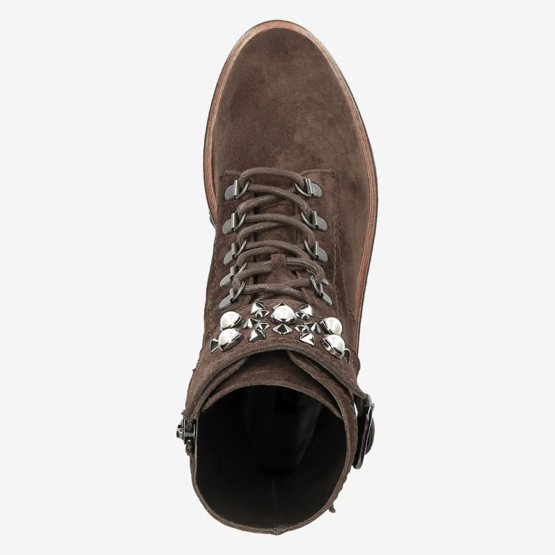 Paul Green Detail lace up ankle boot Brown
