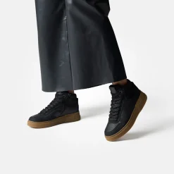 Paul Green Hightop Pauls with removable footbed Black New
