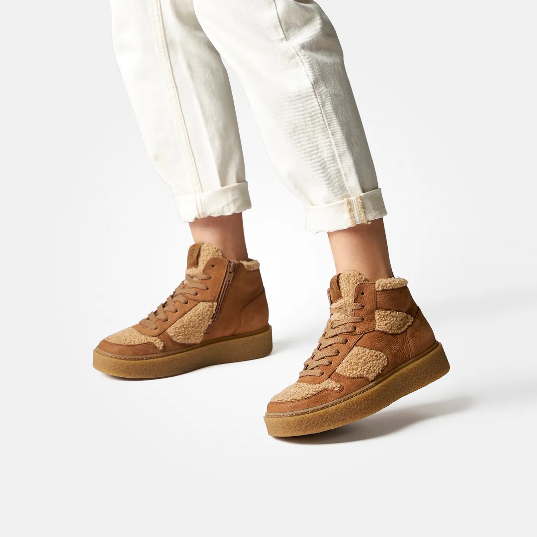 Paul Green Hightop Pauls with removable footbed Toffee/ Brown Sale