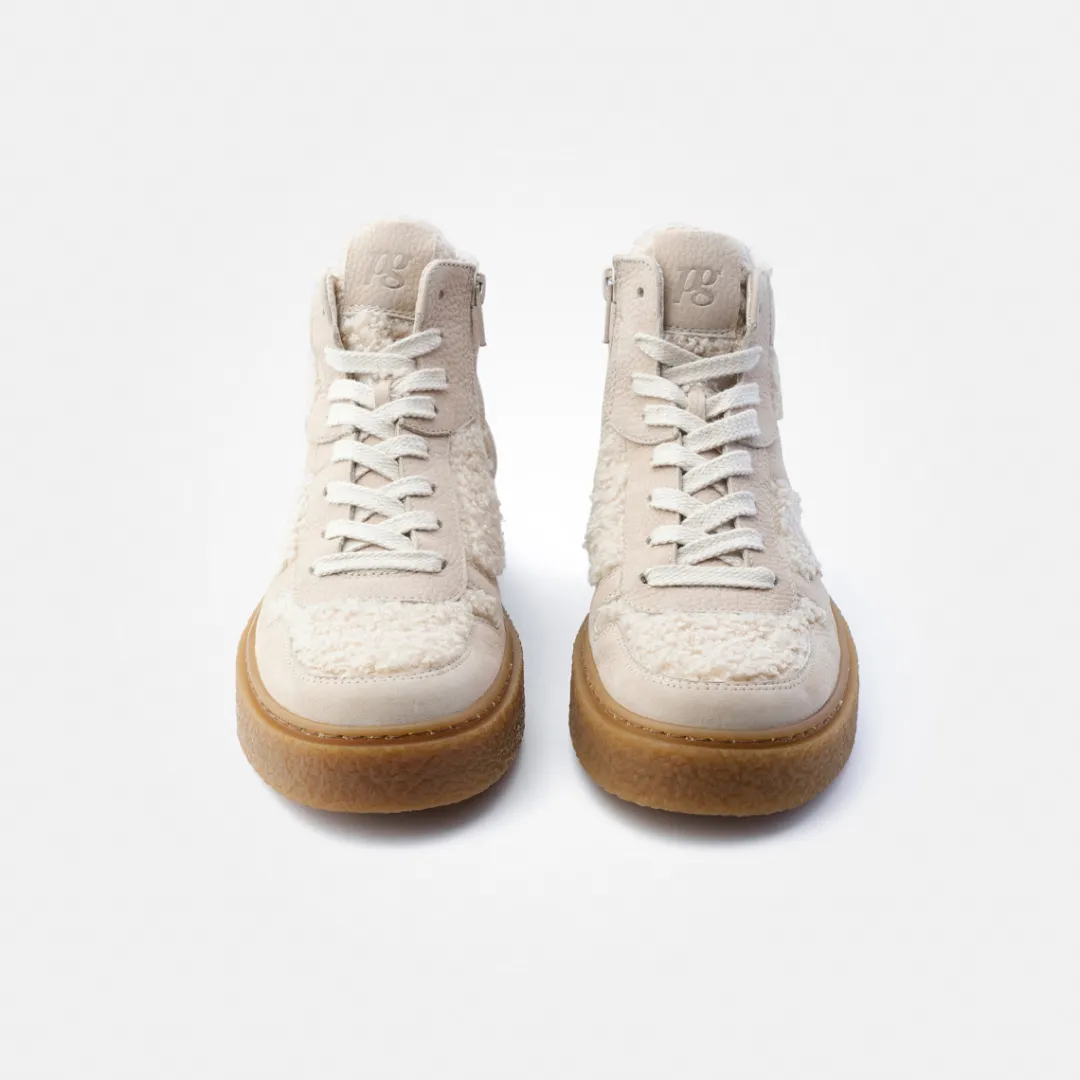 Paul Green Hightop Pauls with removable footbed Beige Clearance