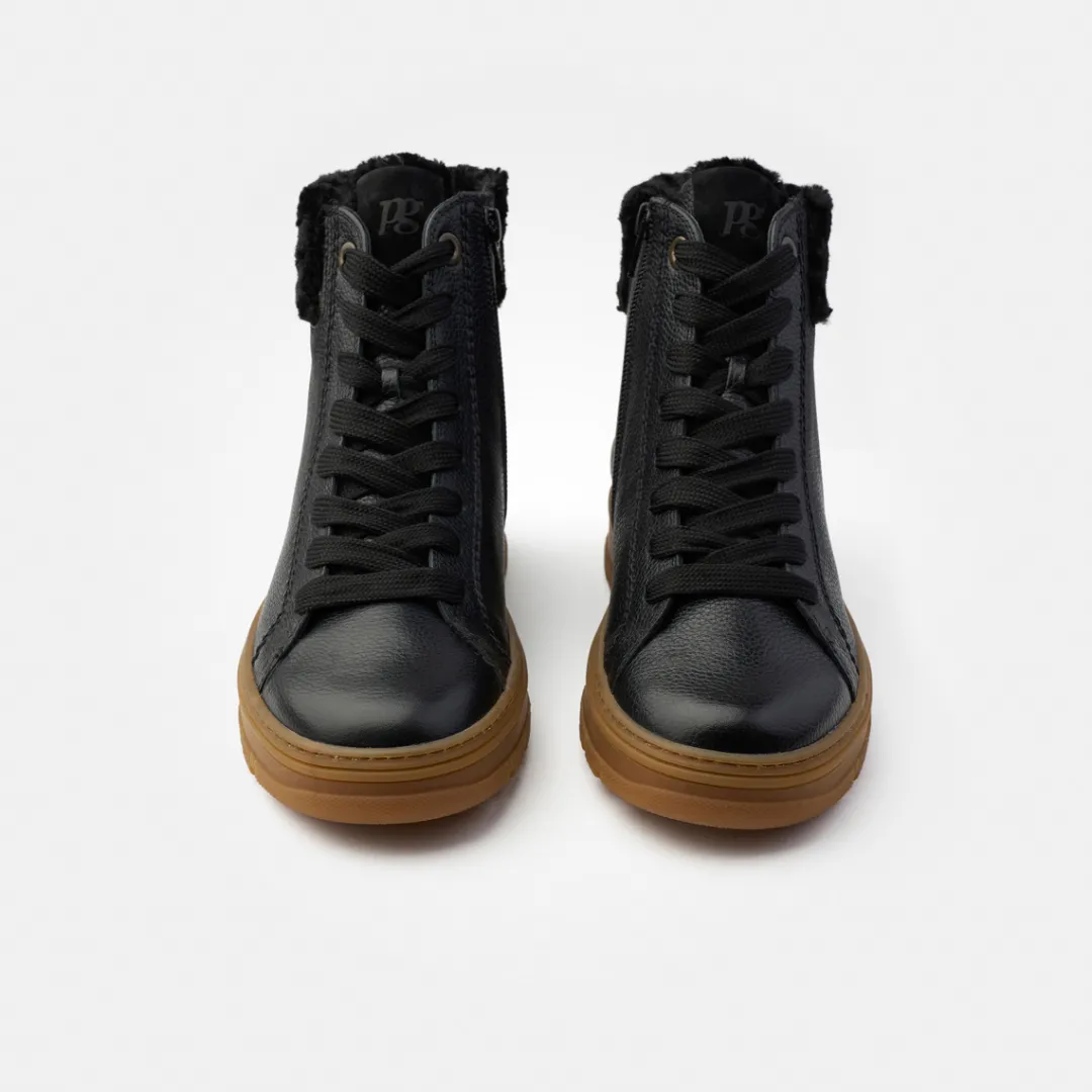 Paul Green Hightop-Pauls with RELAX-WIDTH and removable footbed Black New