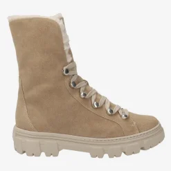 Paul Green Lace up bootie with merino warm lining Beige Hot
