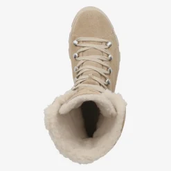 Paul Green Lace up bootie with merino warm lining Beige Hot