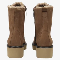 Paul Green Lace up bootie with warm lining Brown/ Toffee Discount