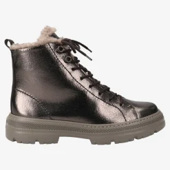 Paul Green Lace-up ankle boot with warm lining Brown, metallic Hot