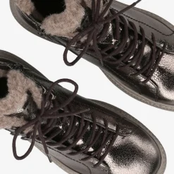 Paul Green Lace-up ankle boot with warm lining Brown, metallic Hot
