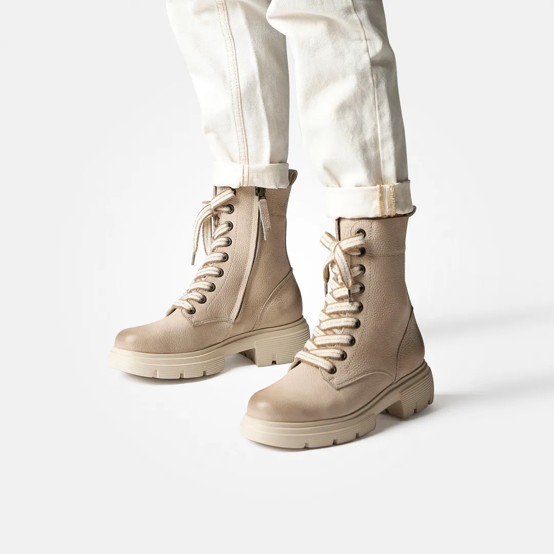 Paul Green Lace-up bootie Beige New