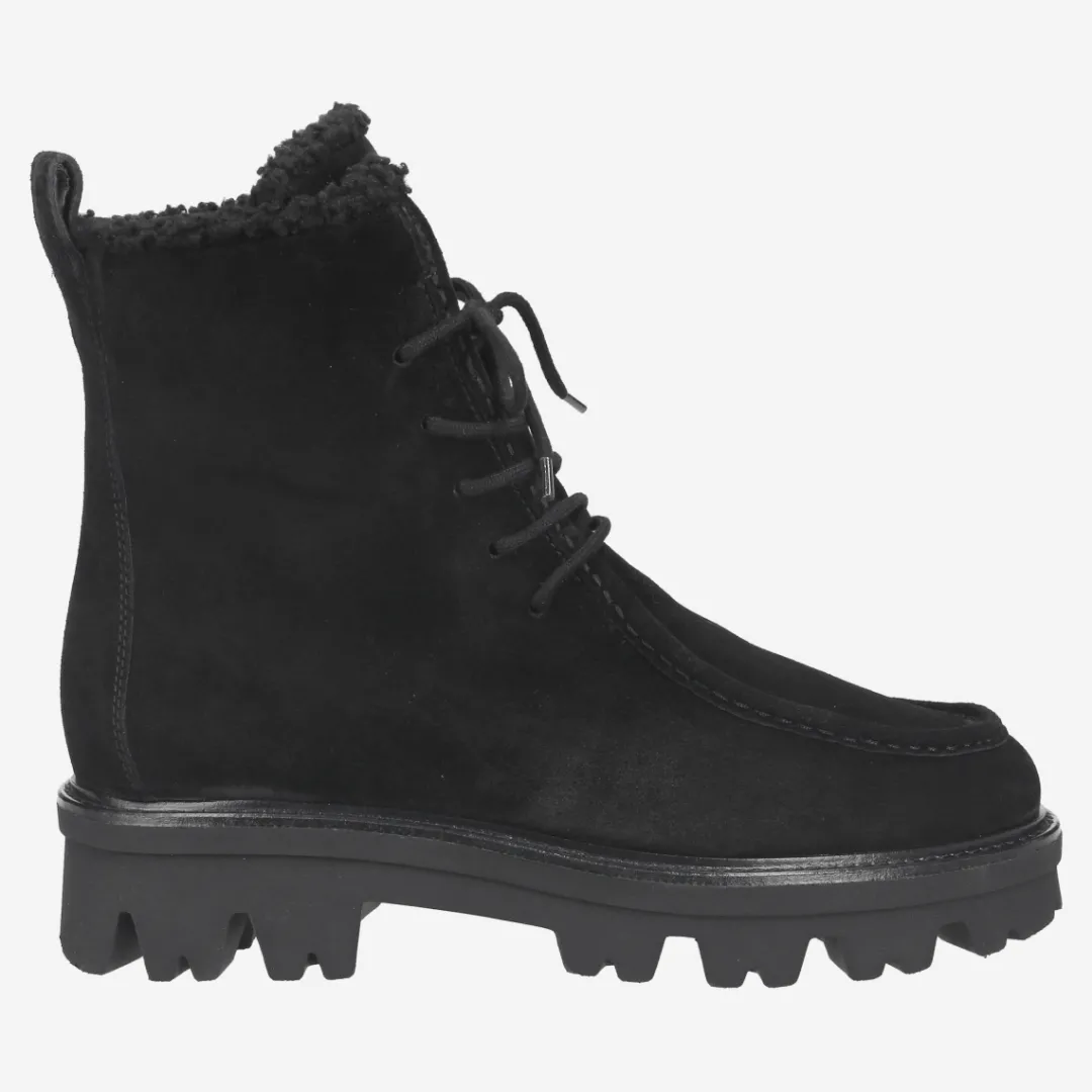 Paul Green Lace-up bootie with warm lining Black Hot