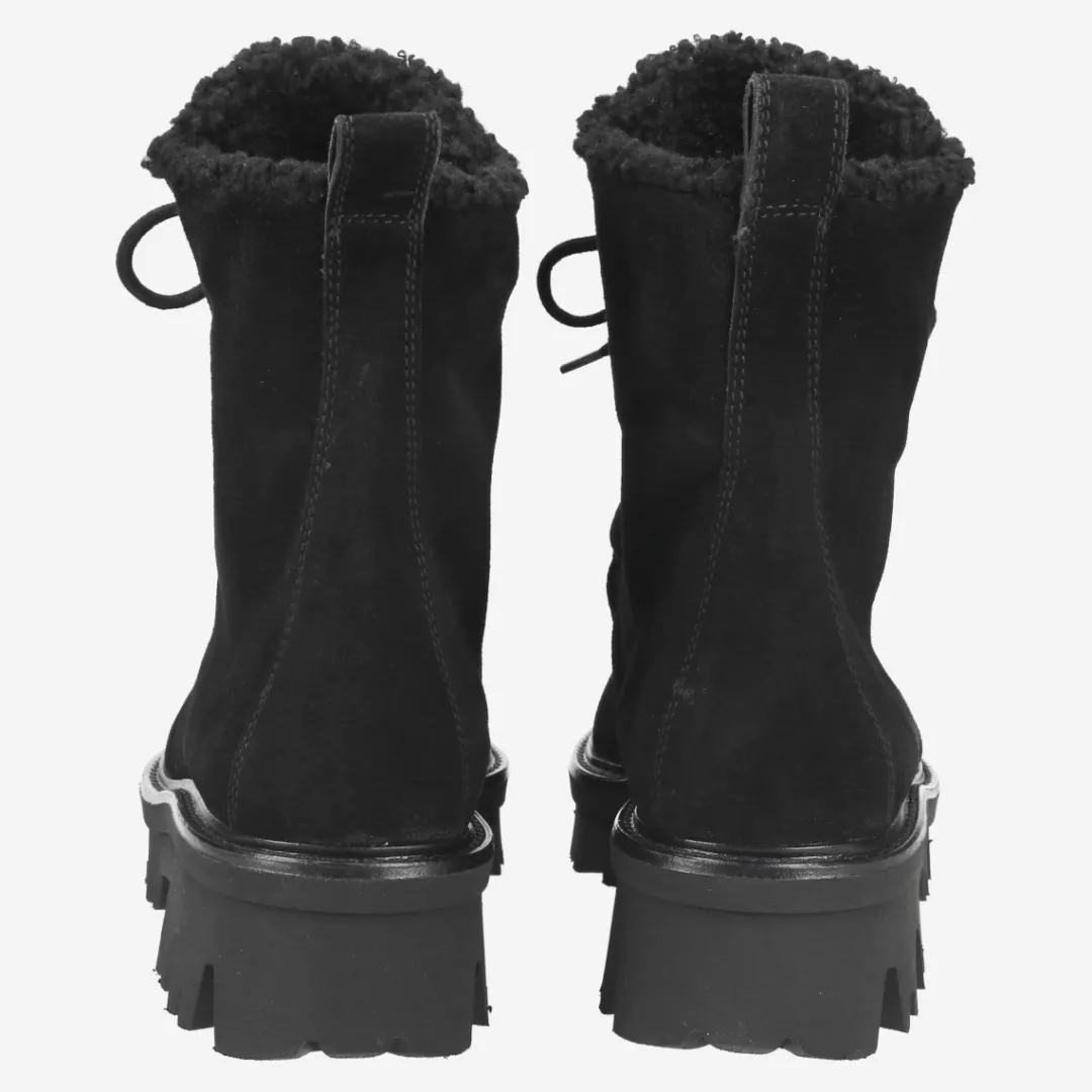 Paul Green Lace-up bootie with warm lining Black Hot