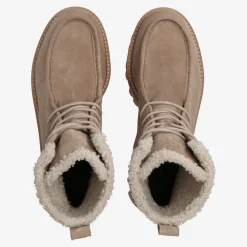 Paul Green Lace-up bootie with warm lining Beige Hot
