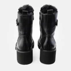 Paul Green Lace-up bootie with warm lining Black Clearance
