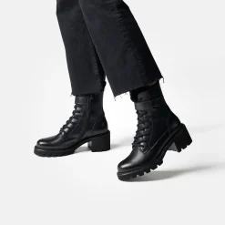 Paul Green Lace-up bootie with warm lining Black Clearance