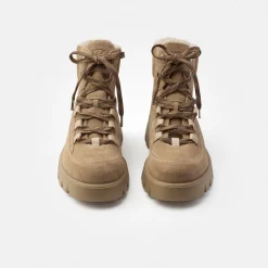 Paul Green Lace-up bootie with warm lining Beige Best