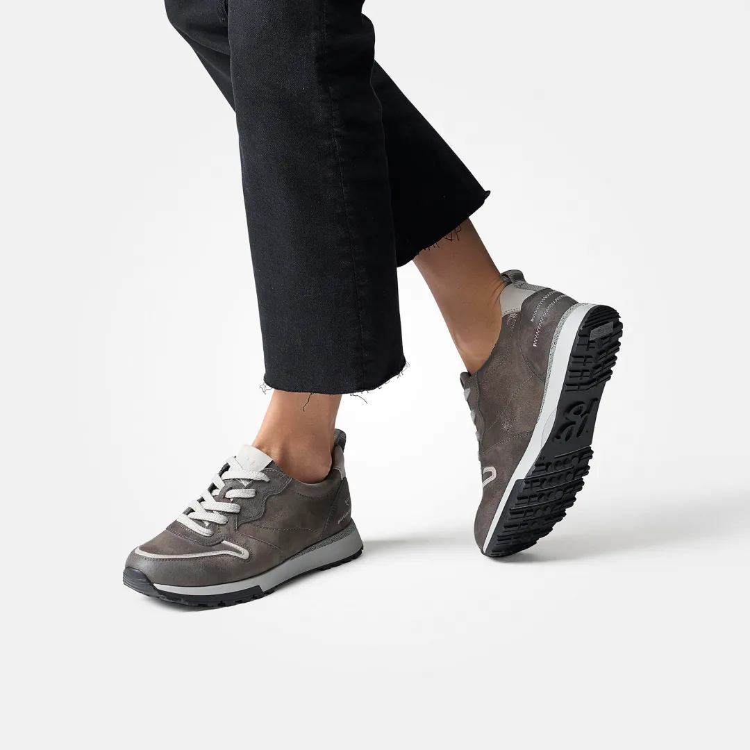 Paul Green Sneaker with removable footbed Gray, metallic