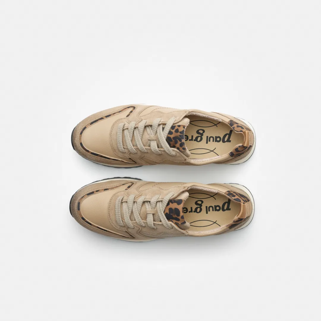 Paul Green Sneaker with removable footbed Beige