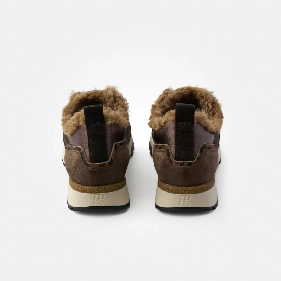Paul Green Sneaker with removable footbed Brown New