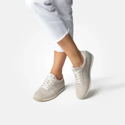 Paul Green SUPER SOFT sneaker with removable footbed Gray / Offwhite Clearance