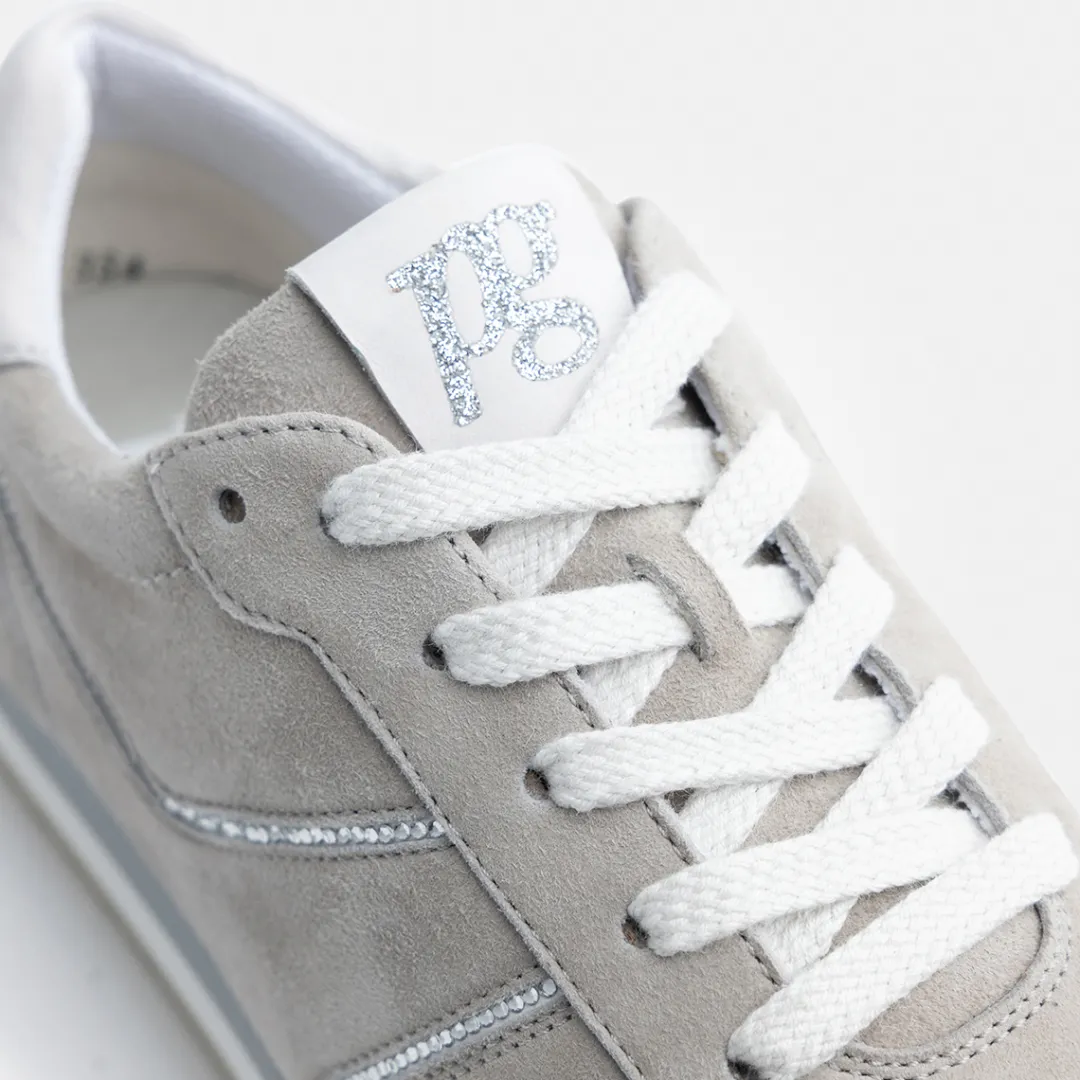 Paul Green SUPER SOFT sneaker with removable footbed Gray / Offwhite Clearance